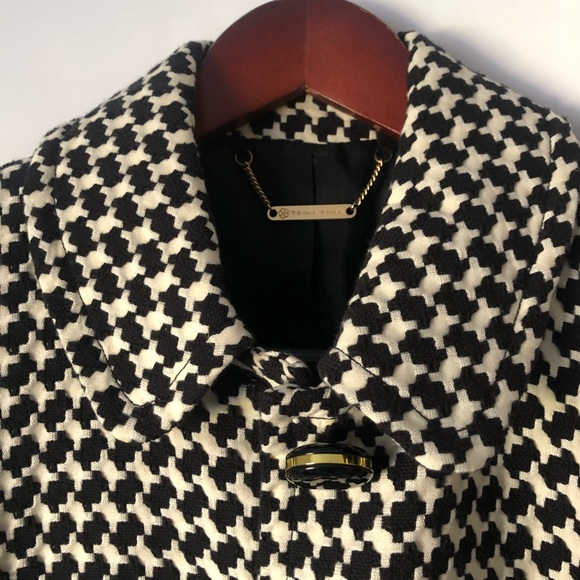 Trina Turk houndstooth Cotton blazer Size 2 - Picture 4 of 9